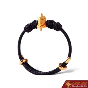 สร้อยข้อมือ ชาร์ม ท้าวเวสสุวรรณ ทองคำ 99.99% สายสีดำ - Image 2