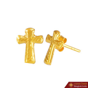 ต่างหูไม้กางเขนทอง 1 กรัม ทอง 96.5%