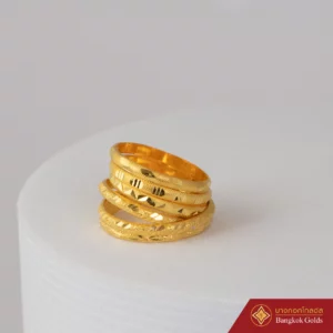 แหวนจิกเพชร 1\2 สลึง *คละลาย ทองคำแท้ 96.5% เลือกสินค้าผ่านช่องทาง Facebook