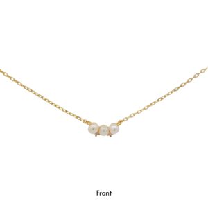 สร้อยคอเงินชุบGงานมงคล ไข่มุก3CZ2 เปอร์เซ็น: งานเงิน 92.5%