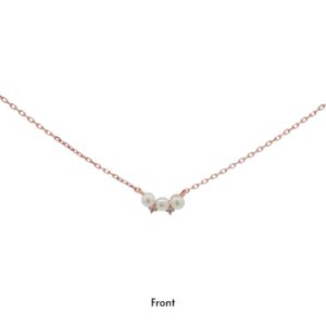 สร้อยคอเงินชุบPGงานมงคล ไข่มุก3CZ2 เปอร์เซ็น: งานเงิน 92.5%