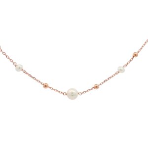 สร้อยคอเงินชุบPGงานมงคล ไข่มุก21 สร้อยยาว เปอร์เซ็น: งานเงิน 92.5%