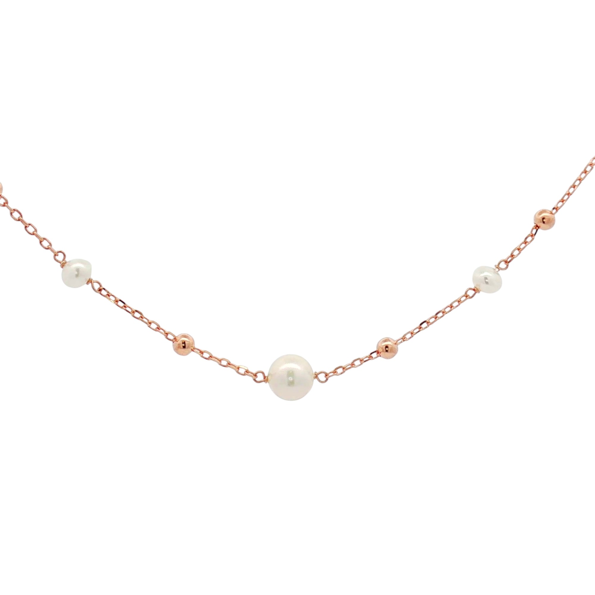 สร้อยคอเงินชุบPGงานมงคล ไข่มุก21 สร้อยยาว เปอร์เซ็น: งานเงิน 92.5%