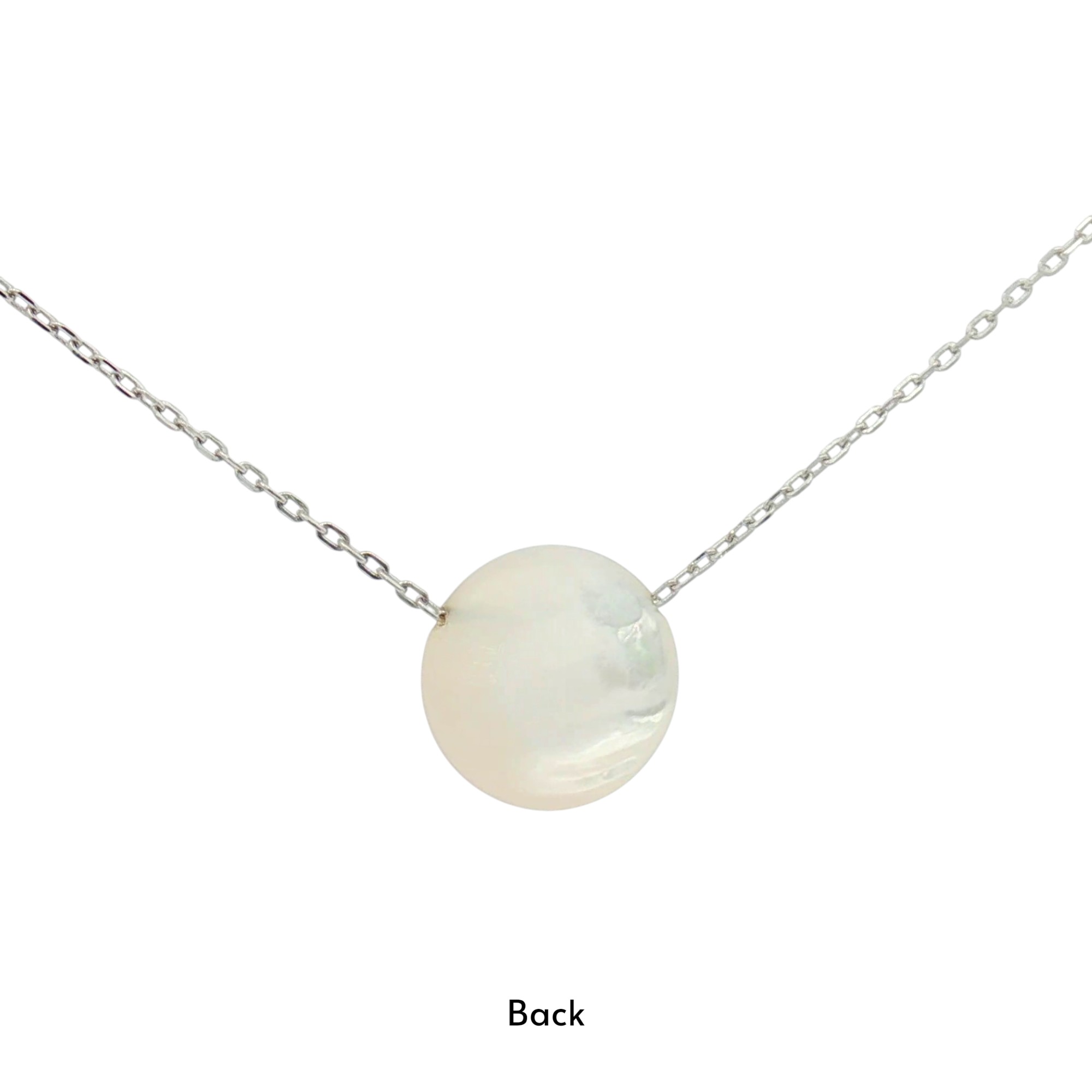 สร้อยคอเงินชุบโรเดียมงานมงคล เปลือกหอยCircleCZ เปอร์เซ็น: งานเงิน 92.5% - Image 2