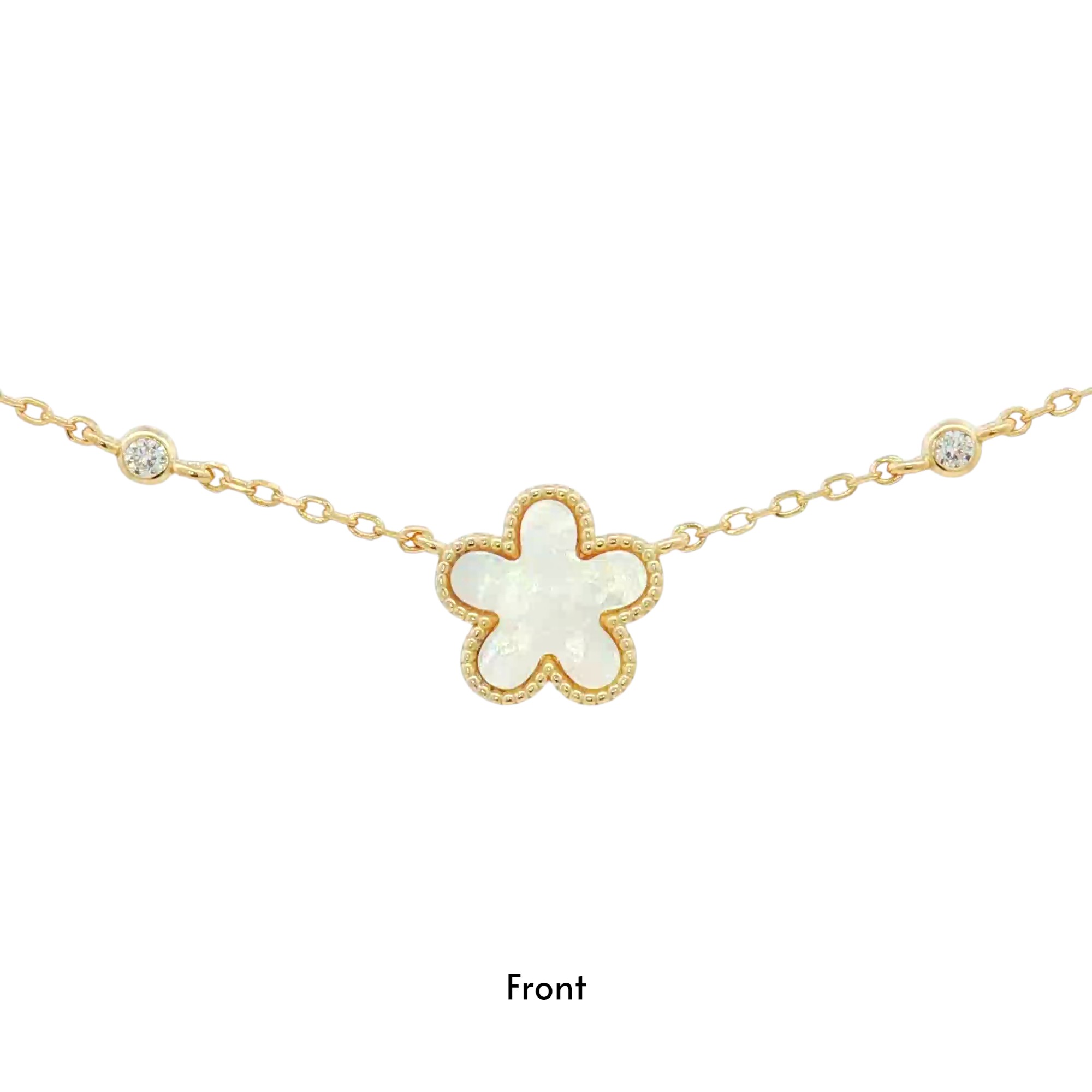 สร้อยคอเงินชุบGงานมงคล เปลือกหอย5CZ เปอร์เซ็น: งานเงิน 92.5%