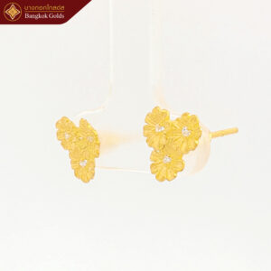 ต่างหูดอกเดซี่ ครึ่งสลึง ทองคำแท้ 96.5%