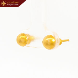 ต่างหูกลม ครึ่งสลึง ทองคำแท้ 96.5%