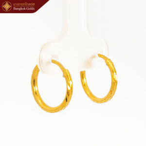 ต่างหูห่วงกลม 1 กรัม ทองคำแท้ 96.5% เกลียว