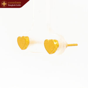 ต่างหูหัวใจ ครึ่งสลึง ทองคำแท้ 96.5%