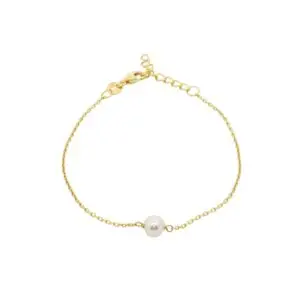 สร้อยข้อมือเงินชุบGงานมงคล ไข่มุก6มิล เปอร์เซ็น: งานเงิน 92.5%