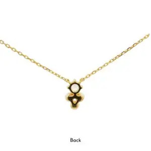 สร้อยคอเงินชุบGงานมงคล ไข่มุก3CZ เปอร์เซ็น: งานเงิน 92.5% - Image 2