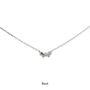 สร้อยคอเงินชุบโรเดียมงานมงคล ไข่มุก3CZ2 เปอร์เซ็น: งานเงิน 92.5% - Image 2