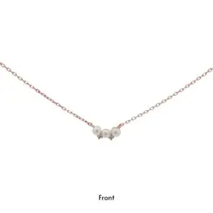 สร้อยคอเงินชุบPGงานมงคล ไข่มุก3CZ2 เปอร์เซ็น: งานเงิน 92.5%