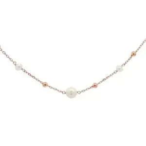 สร้อยคอเงินชุบPGงานมงคล ไข่มุก21 สร้อยยาว เปอร์เซ็น: งานเงิน 92.5%