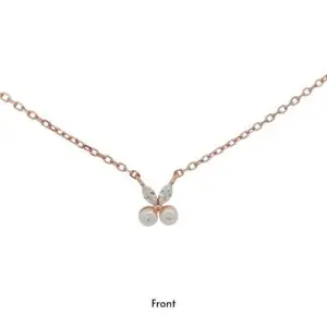 สร้อยคอเงินชุบPGงานมงคล ไข่มุก2CZ2 เปอร์เซ็น: งานเงิน 92.5%