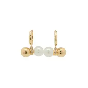 ต่างหูเงินชุบGงานมงคล เปลือกมุก1ห่วงระย้า เปอร์เซ็น: งานเงิน 92.5%