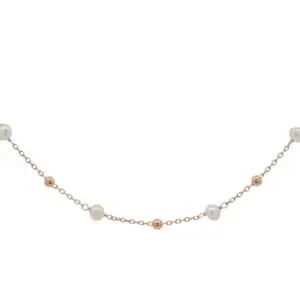 สร้อยคอเงินชุบPGงานมงคล ไข่มุก11 เปอร์เซ็น: งานเงิน 92.5%