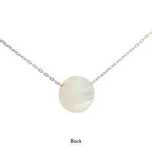 สร้อยคอเงินชุบโรเดียมงานมงคล เปลือกหอยCircleCZ เปอร์เซ็น: งานเงิน 92.5% - Image 2