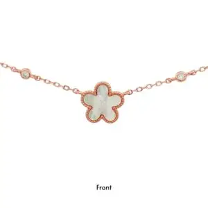 สร้อยคอเงินชุบPGงานมงคล เปลือกหอย5CZ เปอร์เซ็น: งานเงิน 92.5%