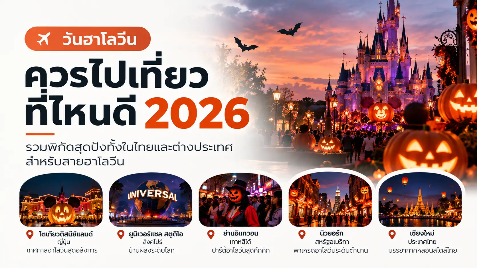 ฮาโลวีน 2026 รวมพิกัดเที่ยวสุดปัง